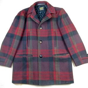 Vintage Unisex Pendleton Wool Coat, Sz L Large